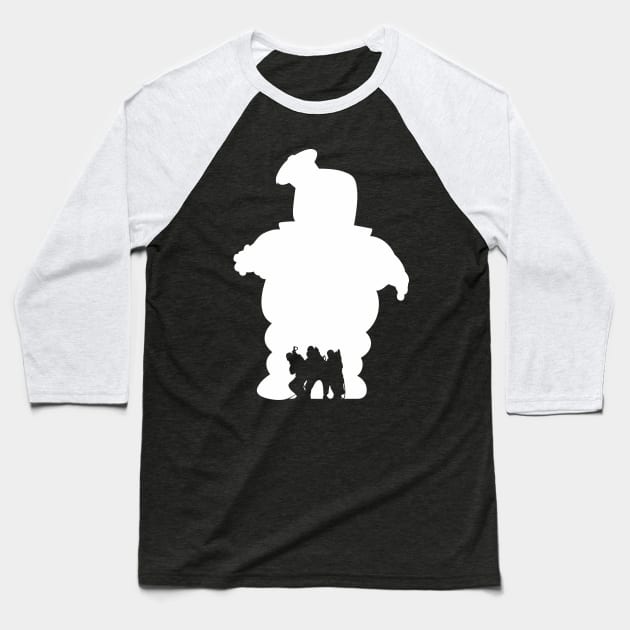 Stay Puft Marshmallow Man Baseball T-Shirt by MindsparkCreative